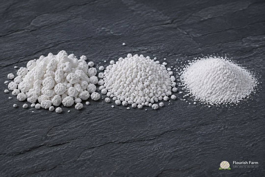 ba cỡ hạt perlite minh họa vì sao cần xem cả phần hạt và phần bụi