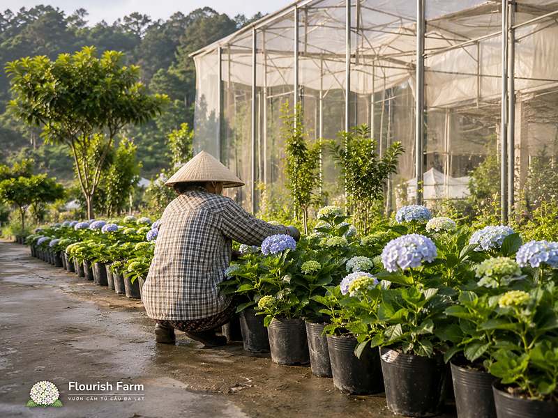 tưới nước cho cẩm tú cầu thế nào cho đúng